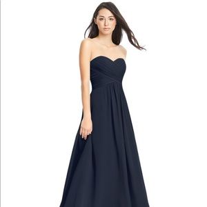 Bridesmaid Azazie Yazmin long dress Dark Navy sz 2
